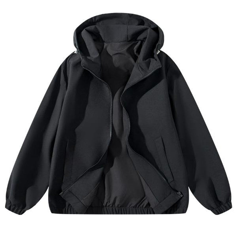 Vintage Washed Zip Up Hoodie - Casual Streetwear Sweatshirt for All Seasons