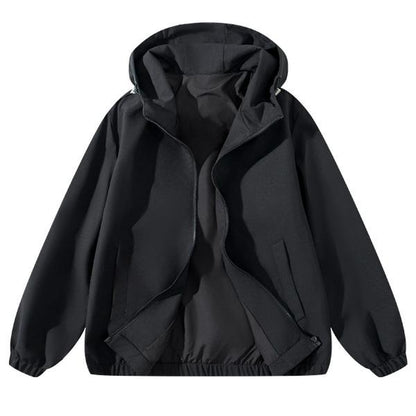 Vintage Washed Zip Up Hoodie - Casual Streetwear Sweatshirt for All Seasons