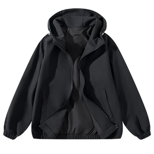 Vintage Washed Zip Up Hoodie - Casual Streetwear Sweatshirt for All Seasons