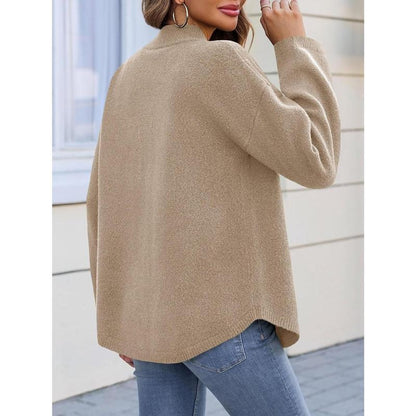Chic and Cozy Ebifin Women's Oversized Collared Cardigan - Perfect for Fall Layering!