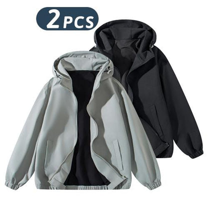 Vintage Washed Zip Up Hoodie - Casual Streetwear Sweatshirt for All Seasons