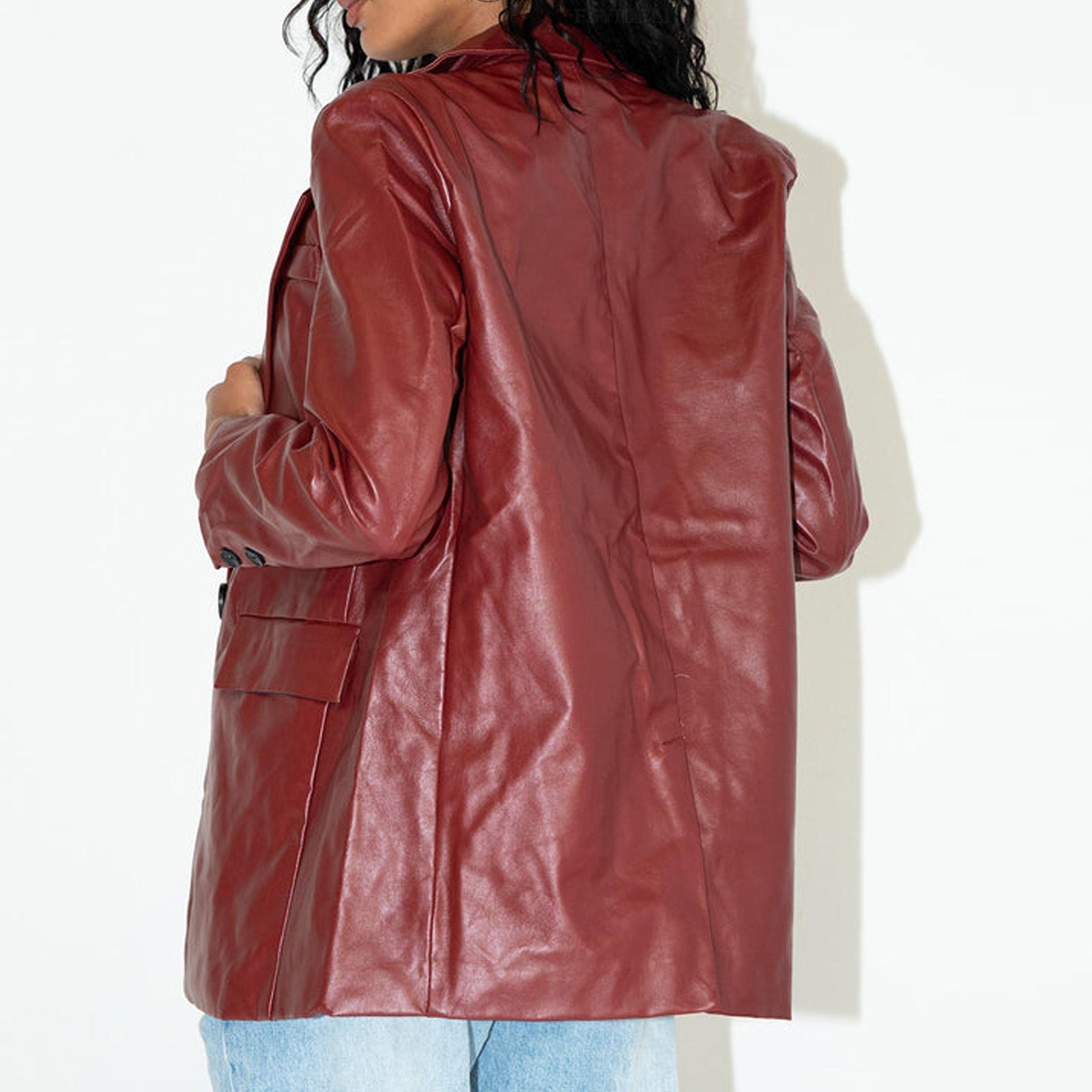 Women'S Versatile Casual Warm Leather Jacket