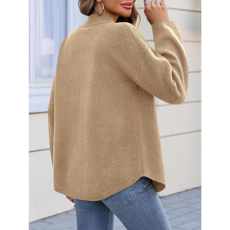 Chic and Cozy Ebifin Women's Oversized Collared Cardigan - Perfect for Fall Layering!