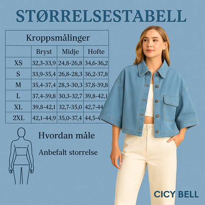 CICY BELL Maattabel voor Cropped Denim Jacket