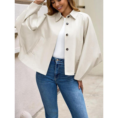 Elevate Your Style with the Imily Bela Women's Oversized Cropped Trench Coat - Trendy Batwing Sleeve Outerwear for Every Occasion
