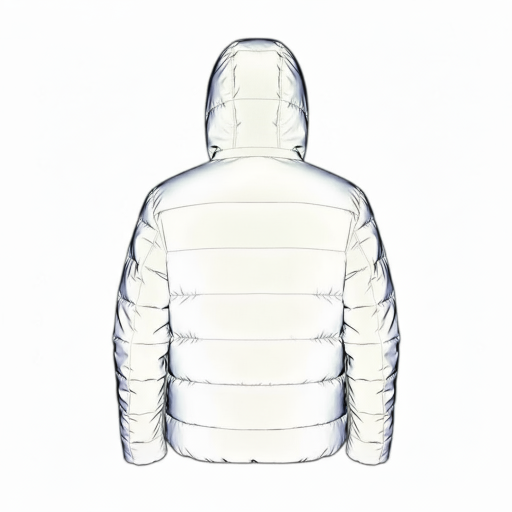 Reflecterende parka achterkant schoon