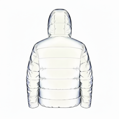 Reflecterende parka achterkant schoon